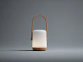 Handlaterne 20×20×45 cm Holz Kunststoff Weiß - minimalistische mobile Beleuchtung für im Freien